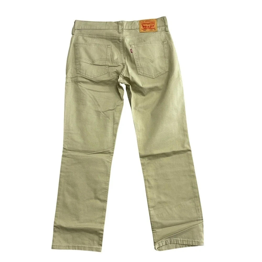 NEW Levi's 514 Men's 30x29 Straight Twill Pants Khaki Stretch